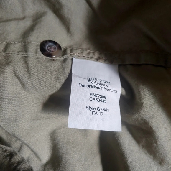 Madewell Embroidered back safari shirt tie front Large NWOT - Picture 6 of 9